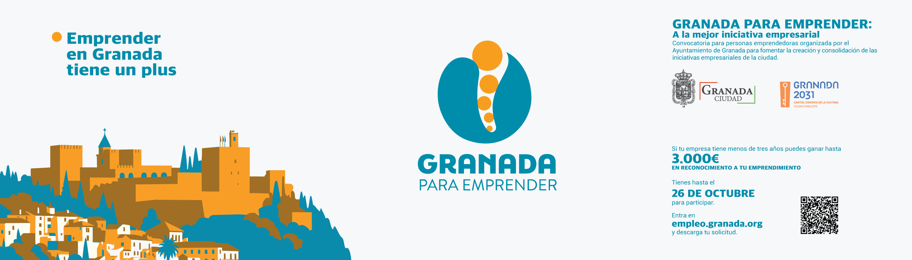 &copy;Ayto.Granada: banner grande Bases de PREMIOS “GRANADA PARA EMPRENDER” en la categor�a “A LA MEJOR INICIATIVA EMPRESARIAL” SEGUNDA EDICI�N